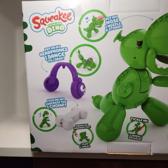 NEW Squeakee The Balloon Dino Interactive Dinosaur Pet Toy Stomps & Roars NIB Ov - Picture 11 of 17